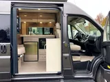 Kitchen area in Glampers Thor Sequence Class B camper van rental in Eastvale California