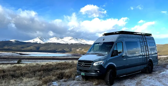 VT Adventures joy Ride camper van rental in Burlington Vermont exterior view
