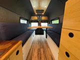 Dining area in VT Adventures joy Ride camper van rental in Burlington Vermont