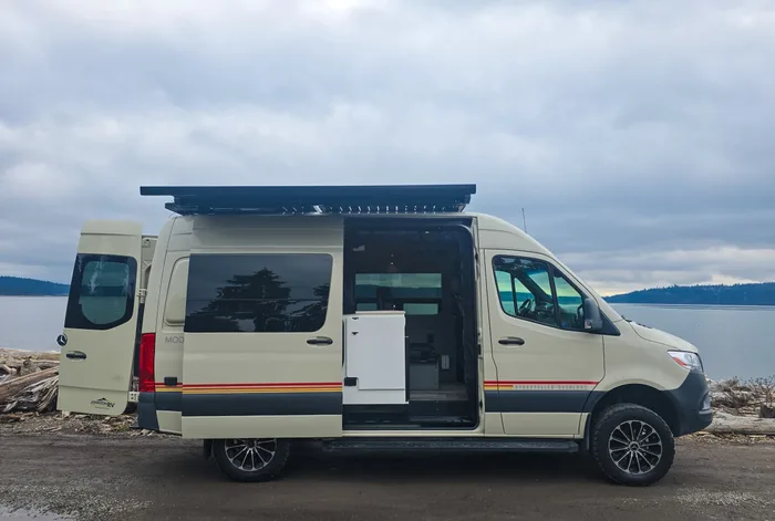 Mercedes-Benz Sprinter camper van rental in Bellevue Washington exterior view