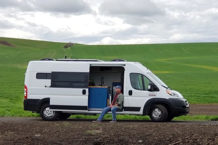 Mountaineer Vanworks | Queen camper van rental in Bellevue Washington exterior view