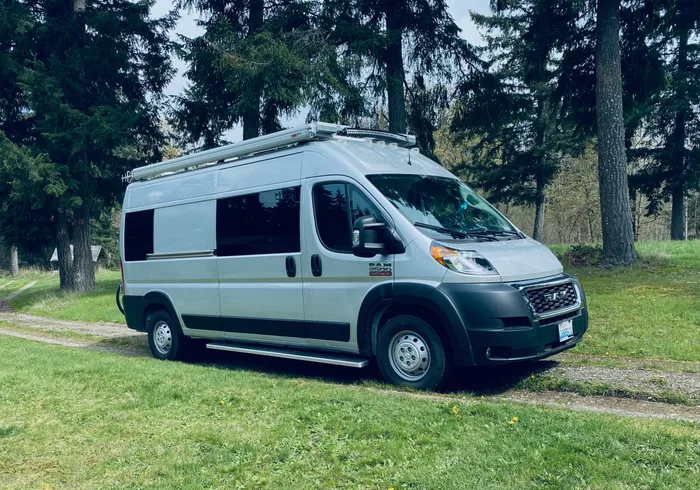 RAM Mu camper van rental in Bellevue Washington exterior view