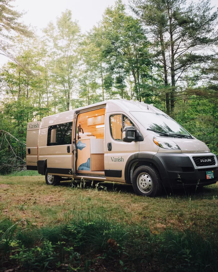 RAM Promaster camper van rental in Greenwich Connecticut exterior view
