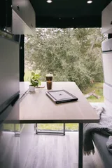 Dining area in TrueVan Vision X camper van rental in Eastvale California