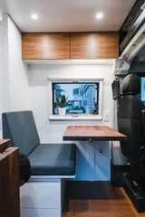 Dining area in Wheel Suite Promaster 3500 camper van rental in Hackensack New Jersey