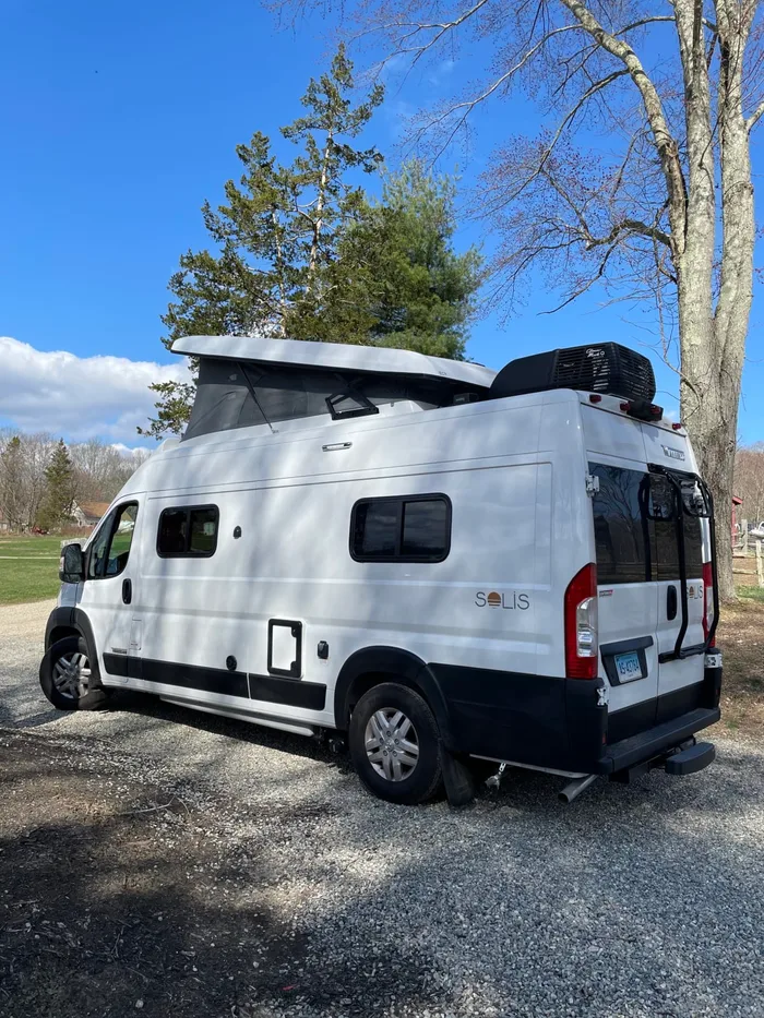 Winnebago SOLIS 59 PX Winnebago Camper camper van rental in Greenwich Connecticut exterior view