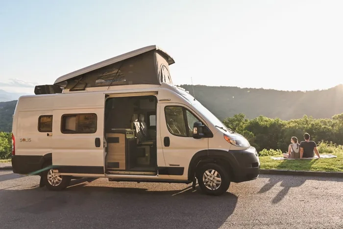 Winnebago Solis 59PX camper van rental in Asheville North Carolina exterior view