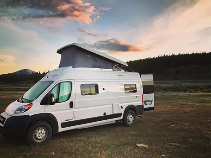 Winnebago Solis camper van rental in GLENDALE California exterior view