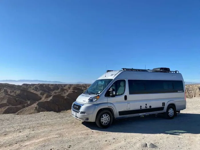 Winnebago Travato camper van rental in Eastvale California exterior view