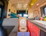 Bathroom in Camp N Car Van! camper van rental in Marysville Washington