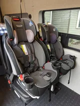 Driver cockpit of Grit Overland GO A/T camper van rental in Issaquah Washington