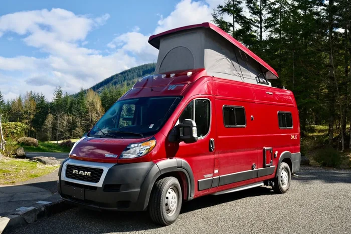 Winnebago Solis camper van rental in Bellevue Washington exterior view