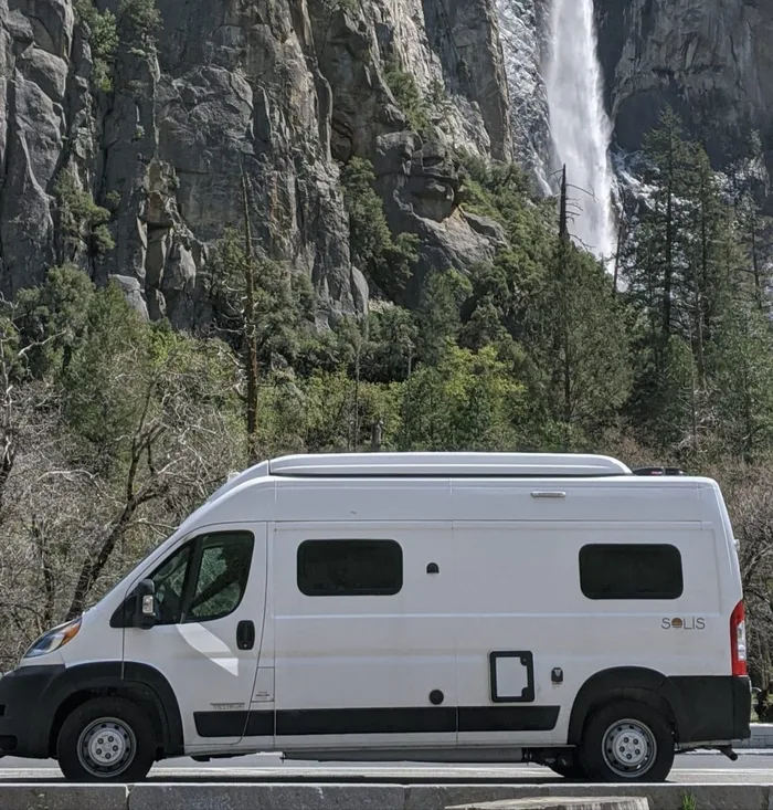 Winnebago Solis camper van rental in Bellevue Washington exterior view