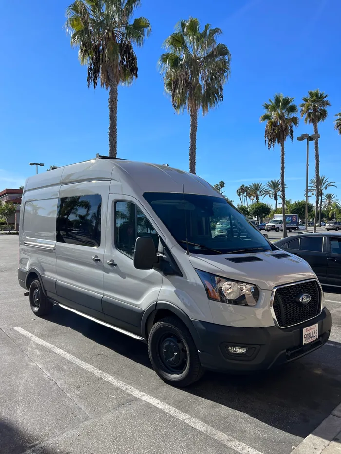 Ford Transit camper van rental in GLENDALE California exterior view