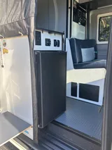 Kitchen area in Revel Revel Class B camper van rental in Bellevue Washington