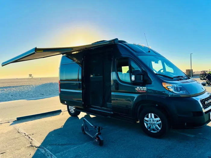 Thor Motor Coach Scope camper van rental in Lakewood California exterior view