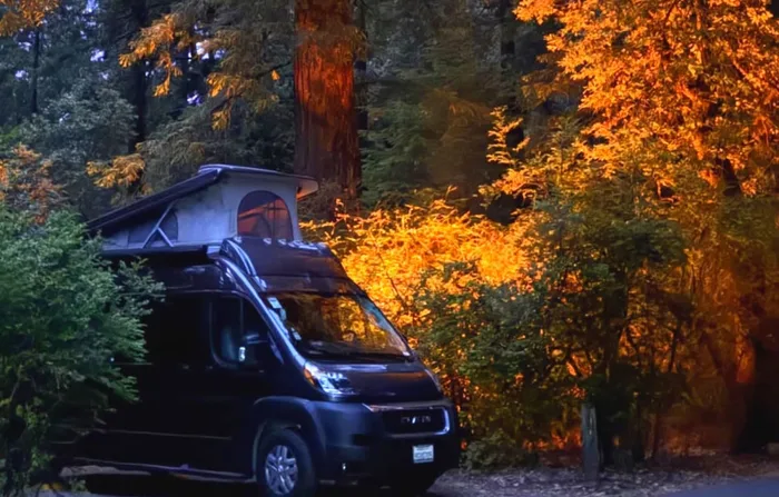 Thor Motor Coach Sequnce camper van rental in Eastvale California exterior view