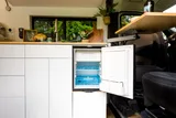 Kitchen area in Vanture Customs Wanderer Class B camper van rental in Hatboro Pennsylvania