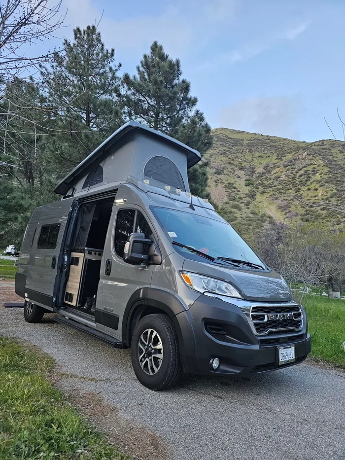 Winnebago Solis camper van rental in Eastvale California exterior view