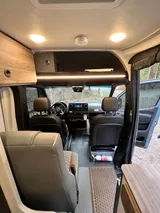 Kitchen area in Tiffin GH1 Class B camper van rental in Bellevue Washington