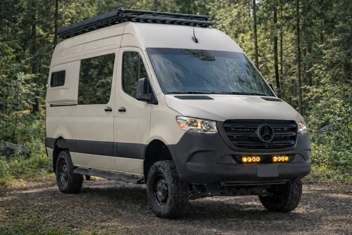 Mercedes-Benz Sprinter 2500 camper van rental in GLENDALE California exterior view