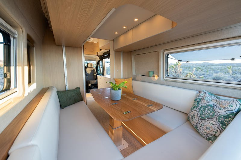 2026 Noovo Plus Rental in Dallas Texas with rear lounge and lift bed